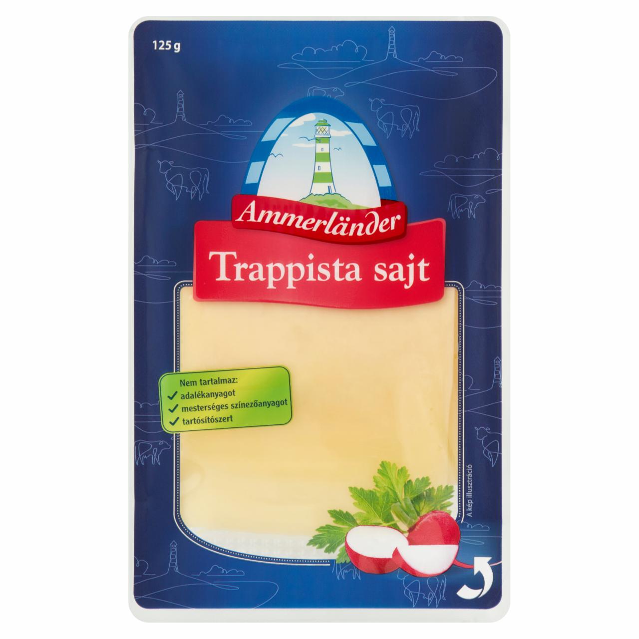 Képek - Ammerländer szeletelt trappista sajt 125 g