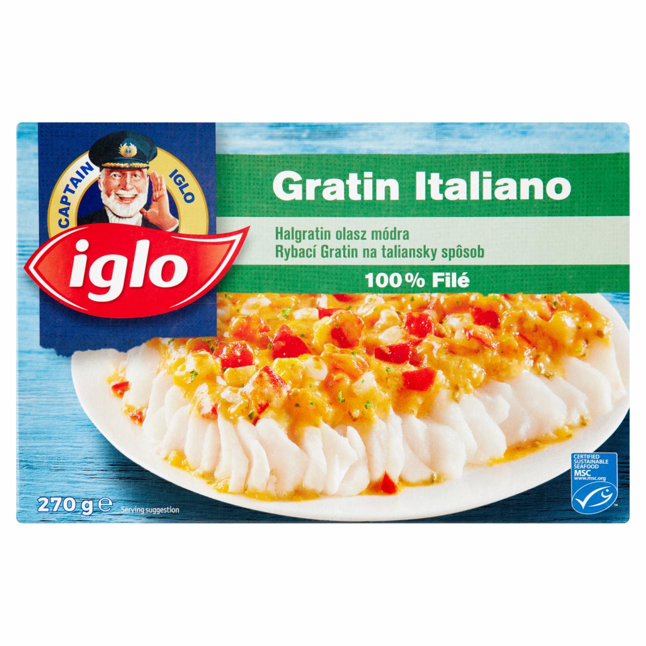 Képek - Iglo gyorsfagyasztott halgratin olasz módra 270 g