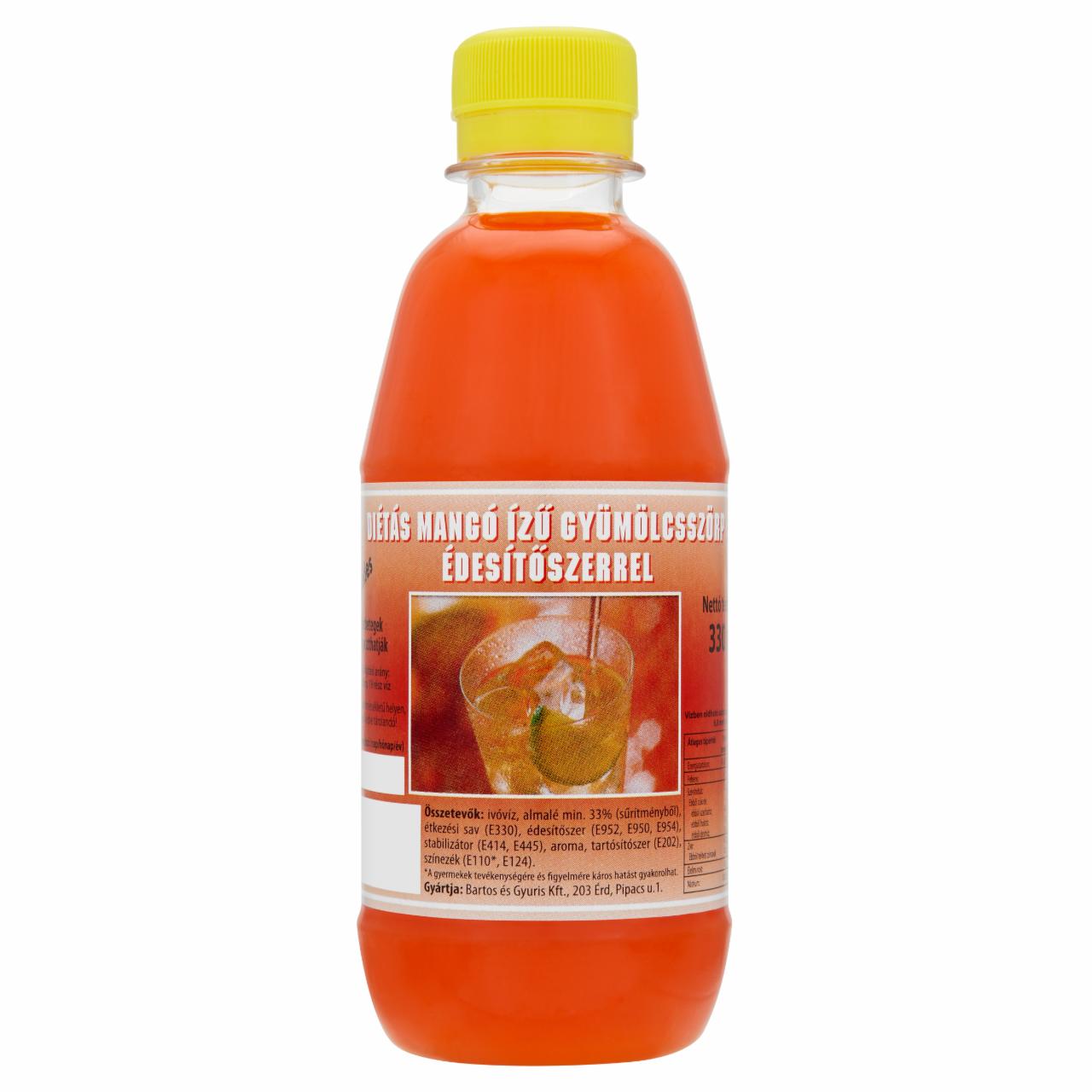 Képek - Ezerédes mangóízű gyümölcsszörp édesítőszerrel 330 ml