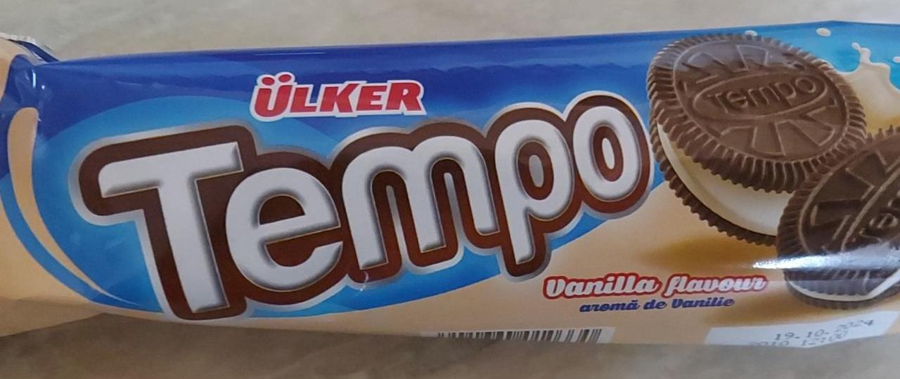 Képek - Tempo kakaós keksz vanília ízű krémmel 84 g