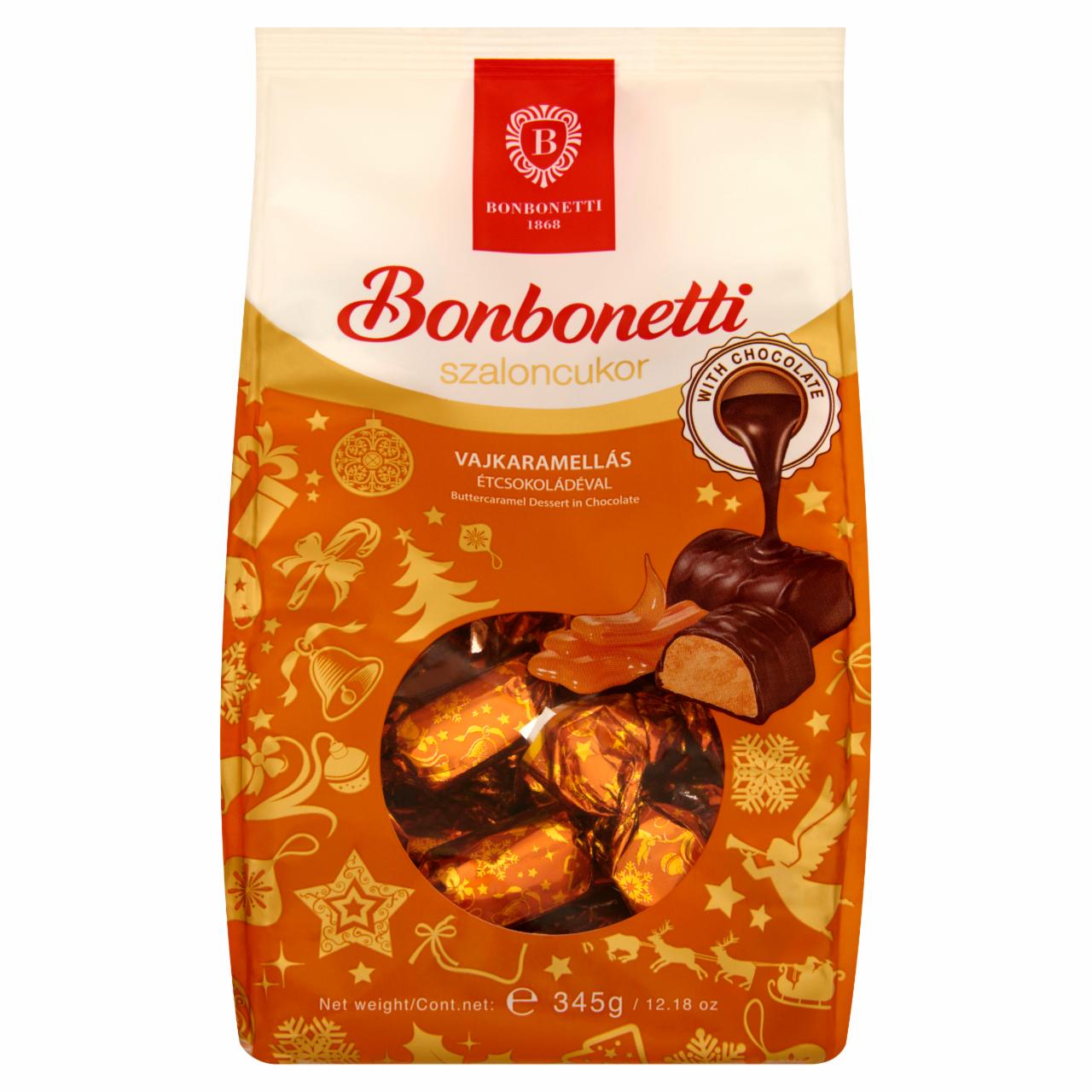 Képek - Bonbonetti étcsokoládéval mártott vajkaramellás szaloncukor 345 g