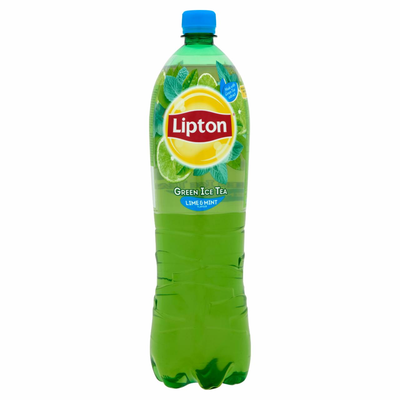 Képek - Lipton Green Ice Tea csökkentett energiatartalmú lime és menta ízű szénsavmentes üdítőital 1,5 l
