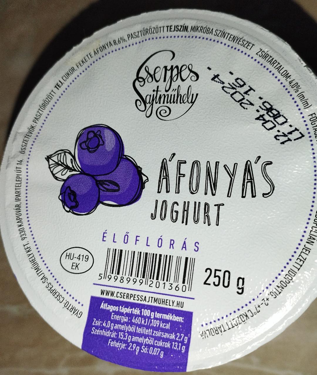 Képek - Áfonyás joghurt élőflórás Cserpes sajtműhely