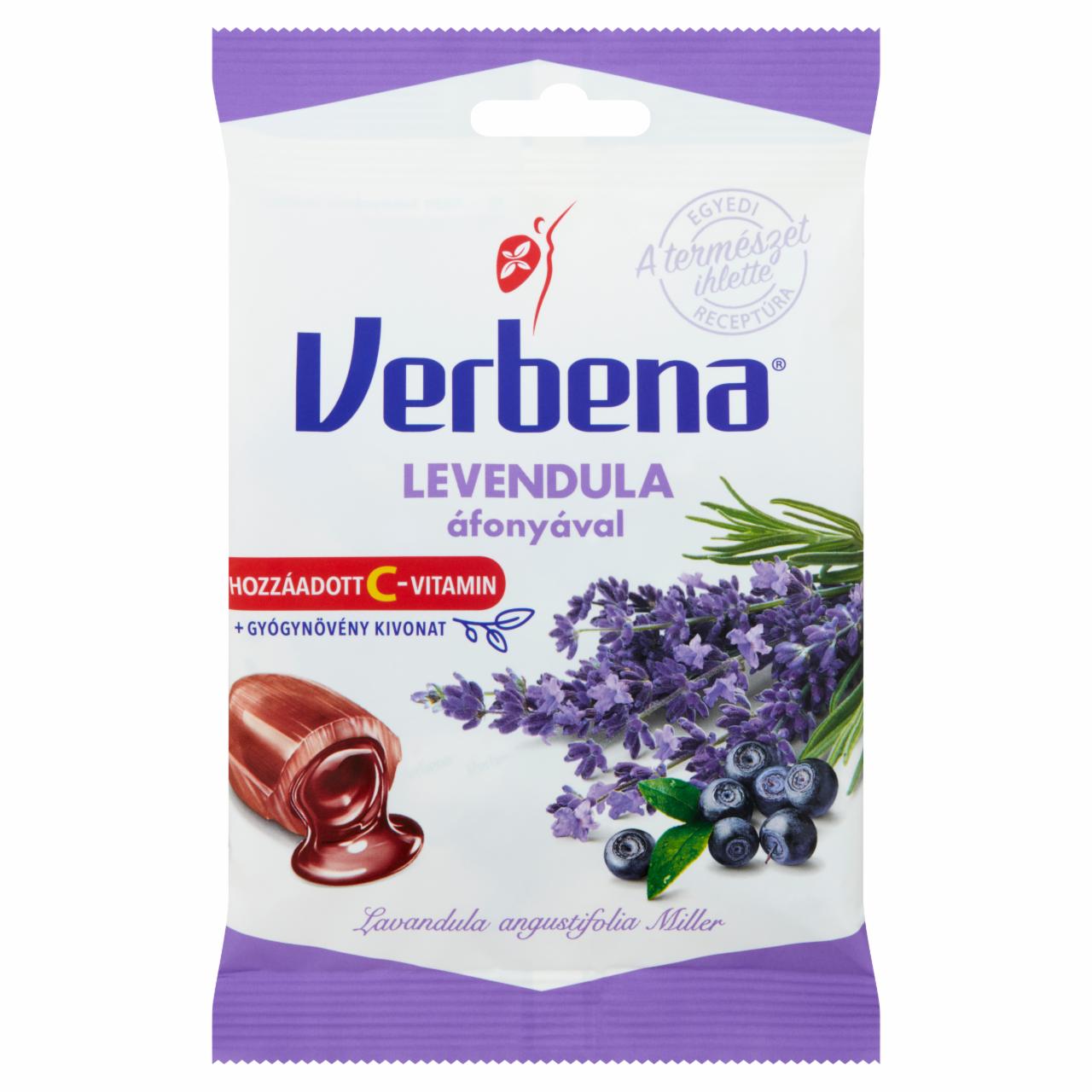 Képek - Verbena töltött keménycukorka levendulával, áfonyával és C-vitaminnal 60 g