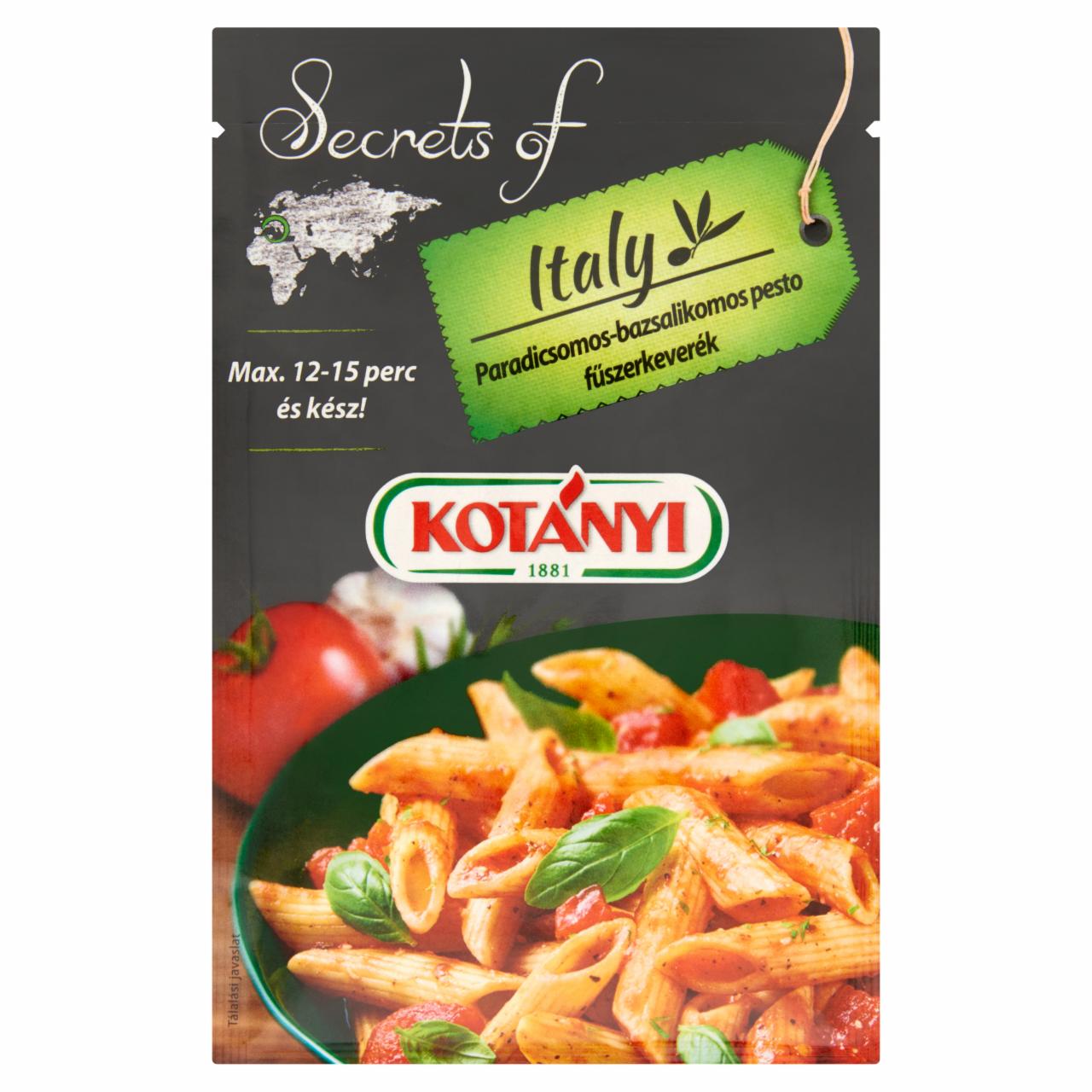 Képek - Kotányi Secrets of Italy paradicsomos-bazsalikomos pesto fűszerkeverék 20 g