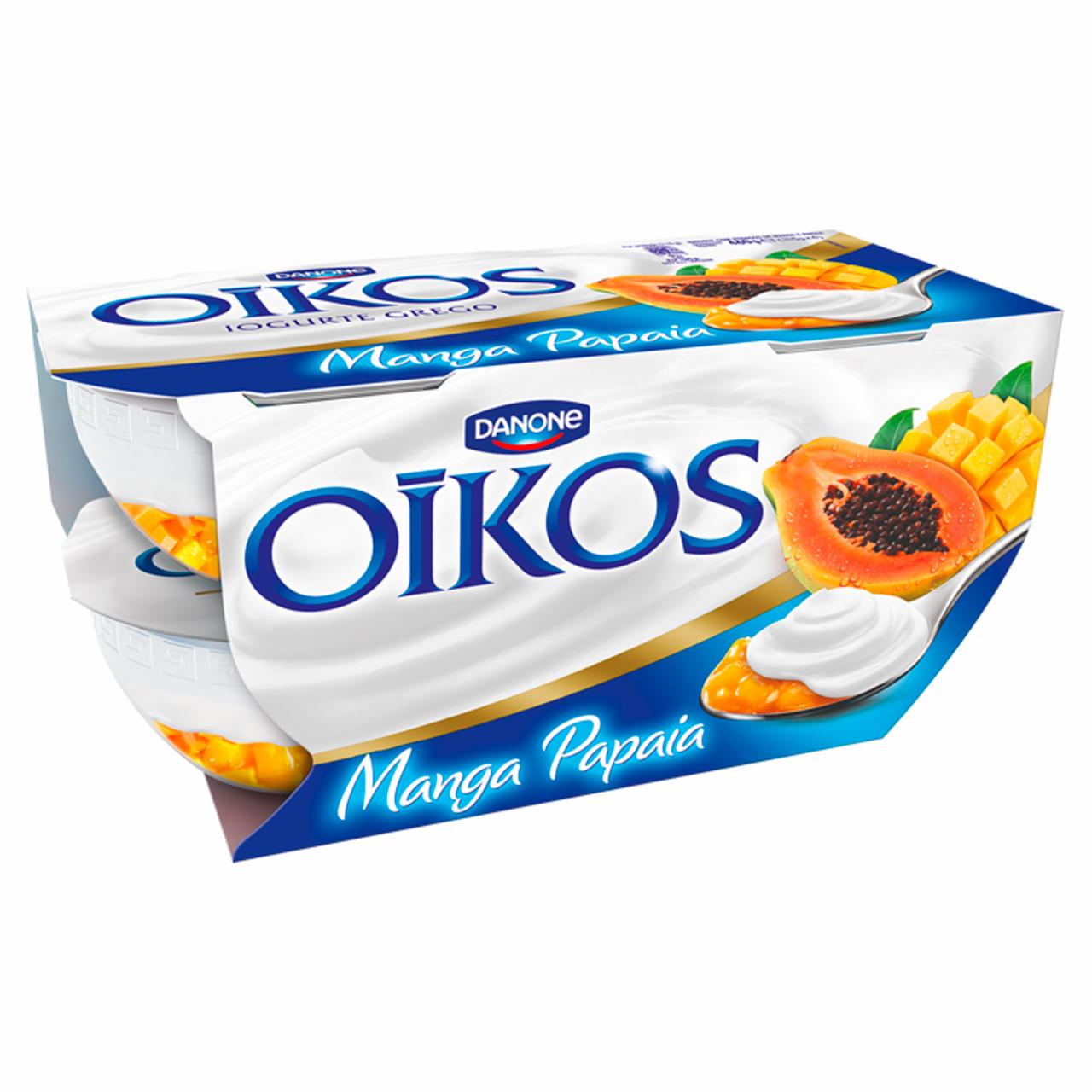 Képek - Danone Oikos Extreme élőflórás görög krémjoghurt mangó-papaya öntettel 4 x 115 g