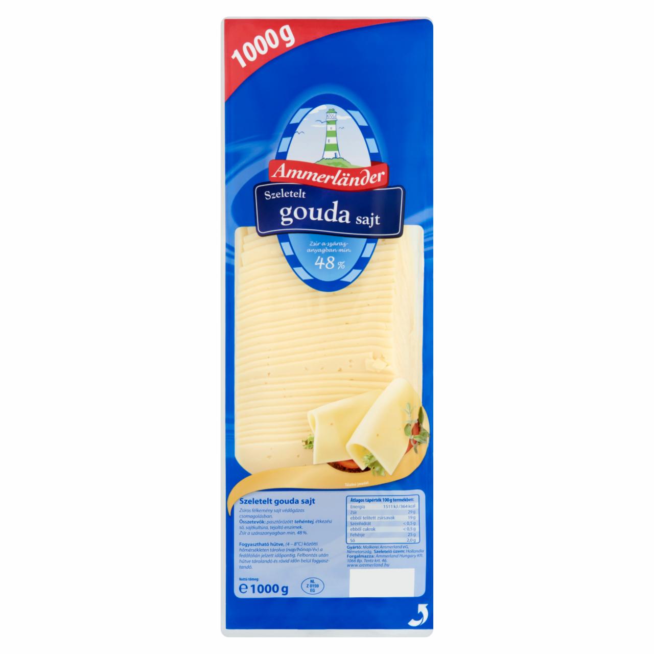 Képek - Ammerländer szeletelt gouda sajt 1000 g
