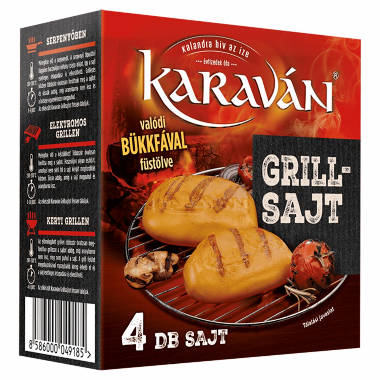 Képek - Karaván Grill bükkfával füstölt félkemény zsíros füstölt natúr grillsajt 4 db 240 g