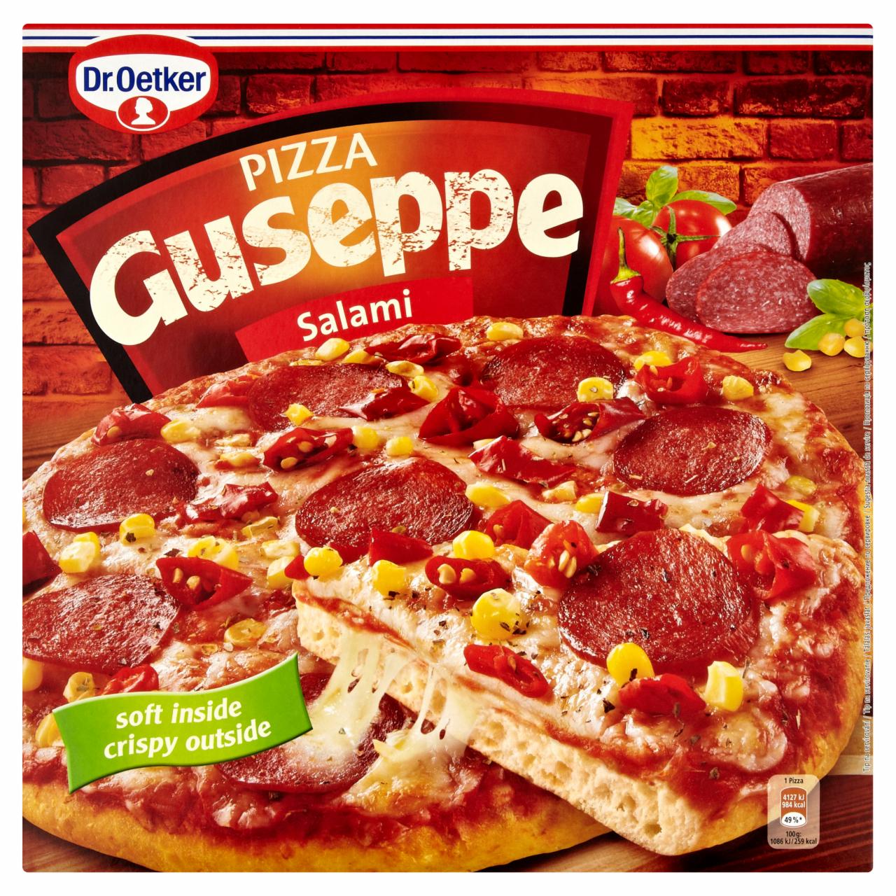 Képek - Dr. Oetker Guseppe gyorsfagyasztott pizza szalámival 380 g
