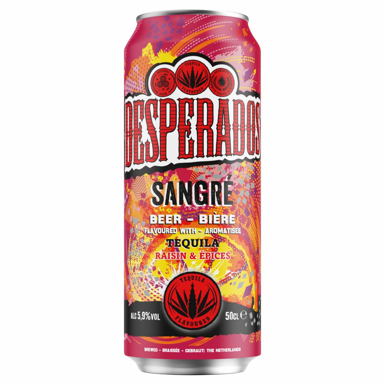 Képek - Desperados Sangré tequila ízesítésű világos sörkülönlegesség 5,9% 500 ml doboz