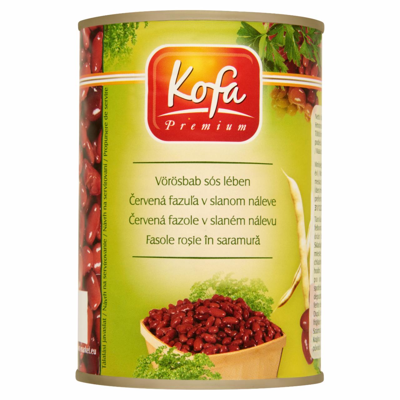 Képek - Kofa Premium vörösbab sós lében 400 g