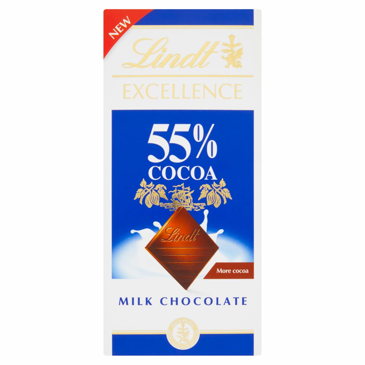 Képek - Lindt Excellence magas kakaótartalmú tejcsokoládé 55% 80 g