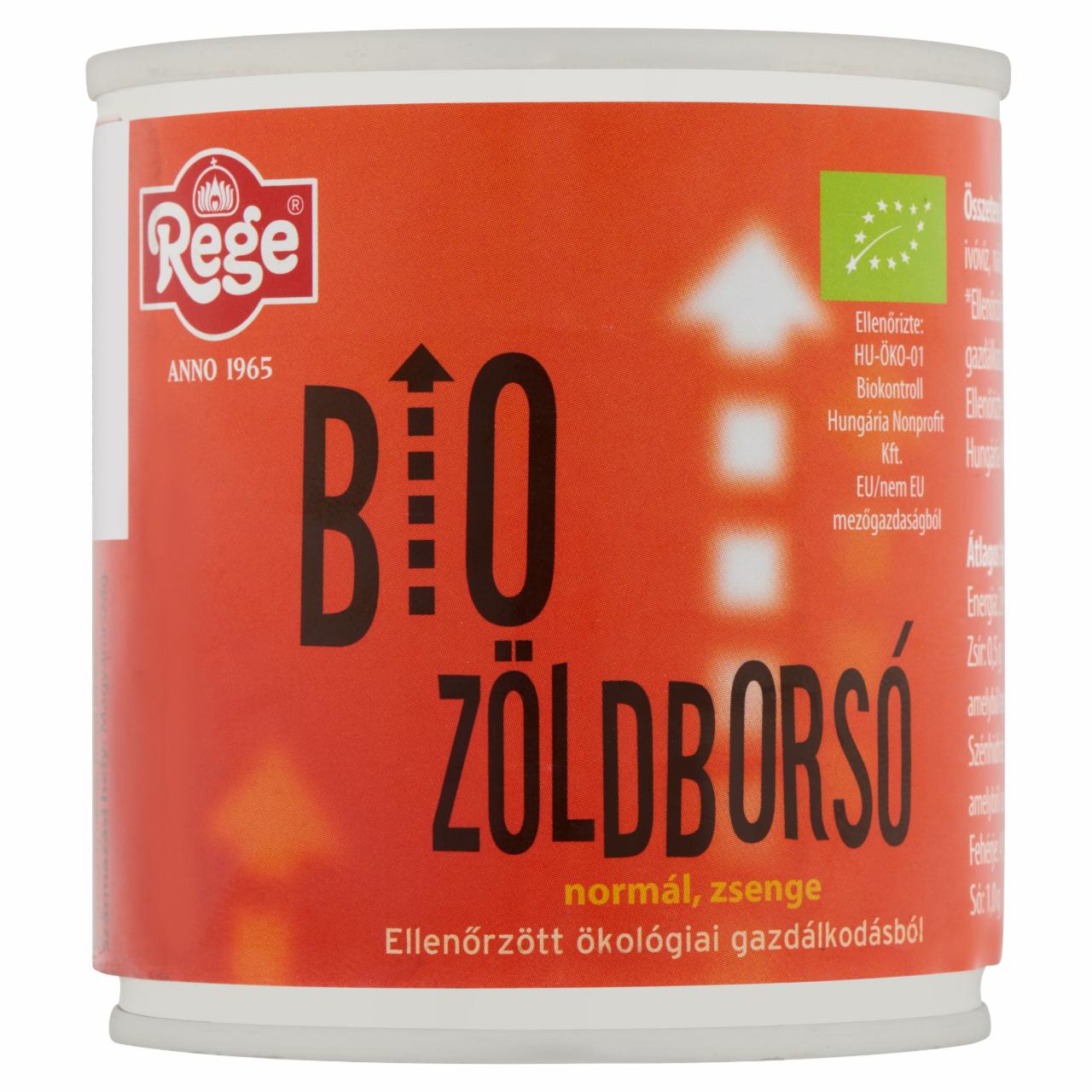 Képek - Rege BIO normál, zsenge zöldborsó 200 g