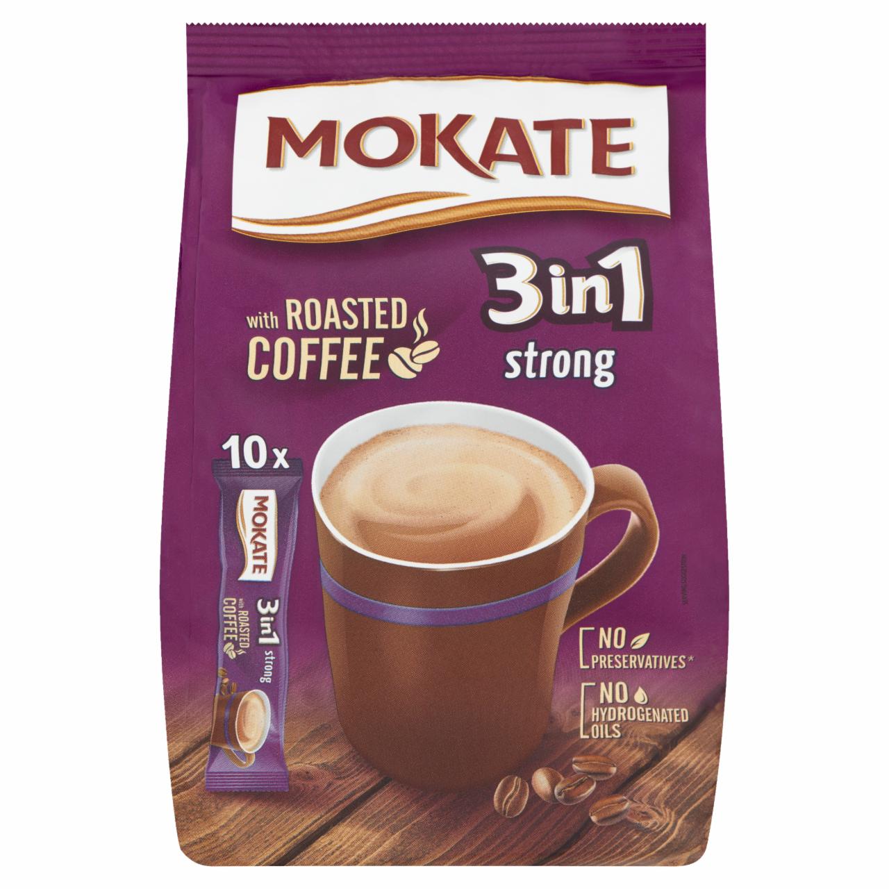 Képek - Mokate 3in1 Strong azonnal oldódó kávéspecialitás 10 db 170 g