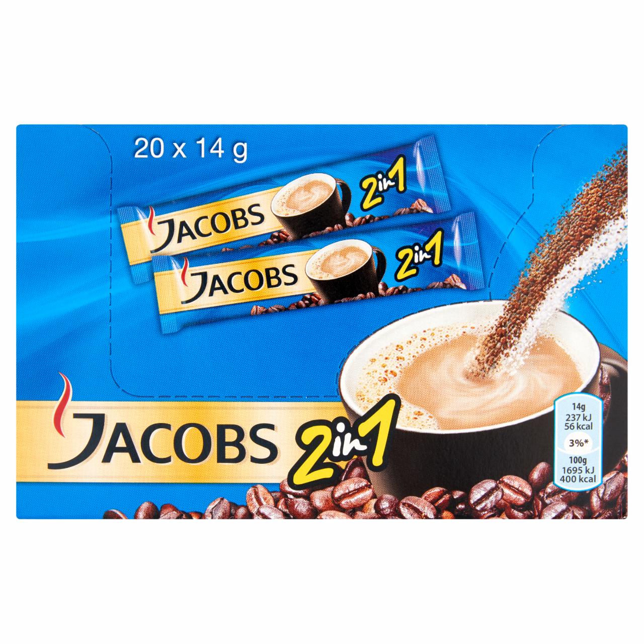 Képek - Jacobs 2in1 azonnal oldódó kávéitalpor 20 db 280 g