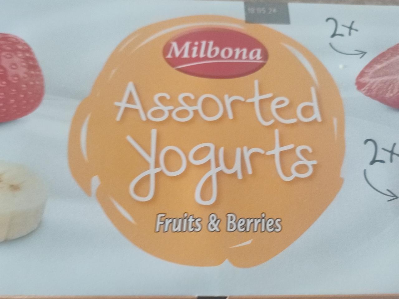Képek - Assorted yogurts gyümölcsös joghurt Fruits & berries Milbona