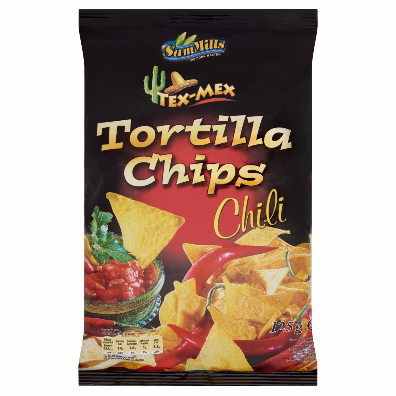 Képek - Sam Mills Tex-Mex chili ízesítésű tortilla chips 125 g