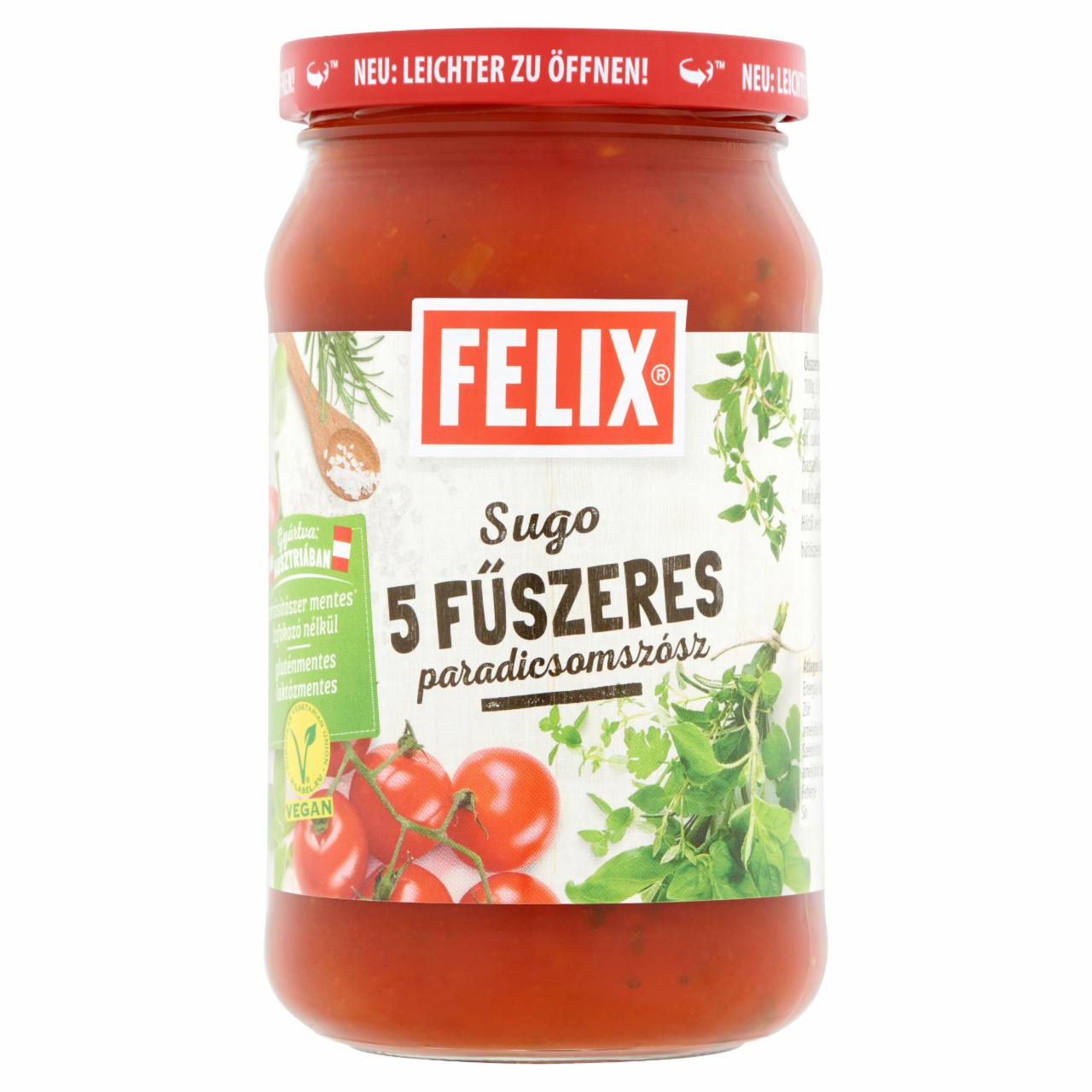 Képek - Felix Sugo 5 fűszeres paradicsomszósz 360 g