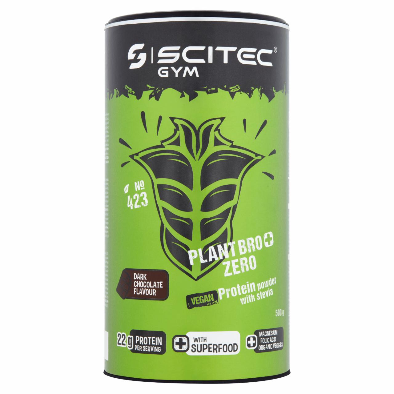 Képek - Scitec Gym Plantbro+ Zero csokoládé ízű por növényi fehérjékkel 500 g