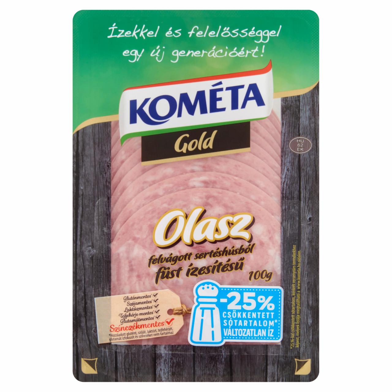 Képek - Kometa Gold szeletelt, füst ízesítésű olasz felvágott sertéshúsból 100 g