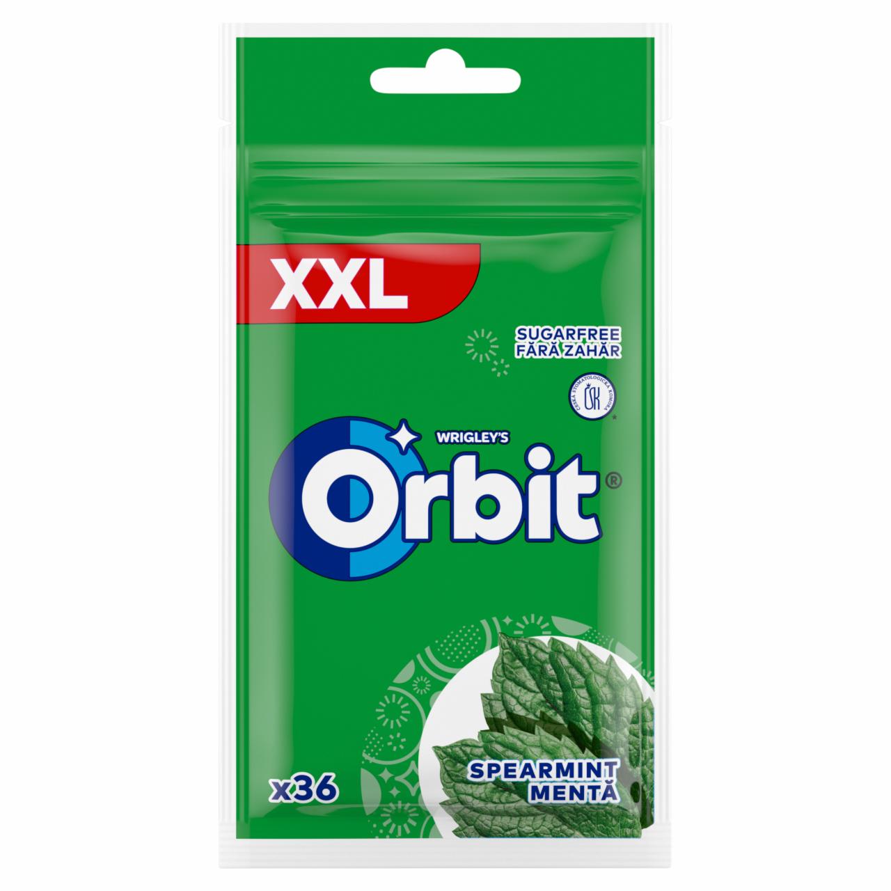 Képek - Orbit XXL Spearmint mentaízű cukormentes rágógumi édesítőszerrel 50 g
