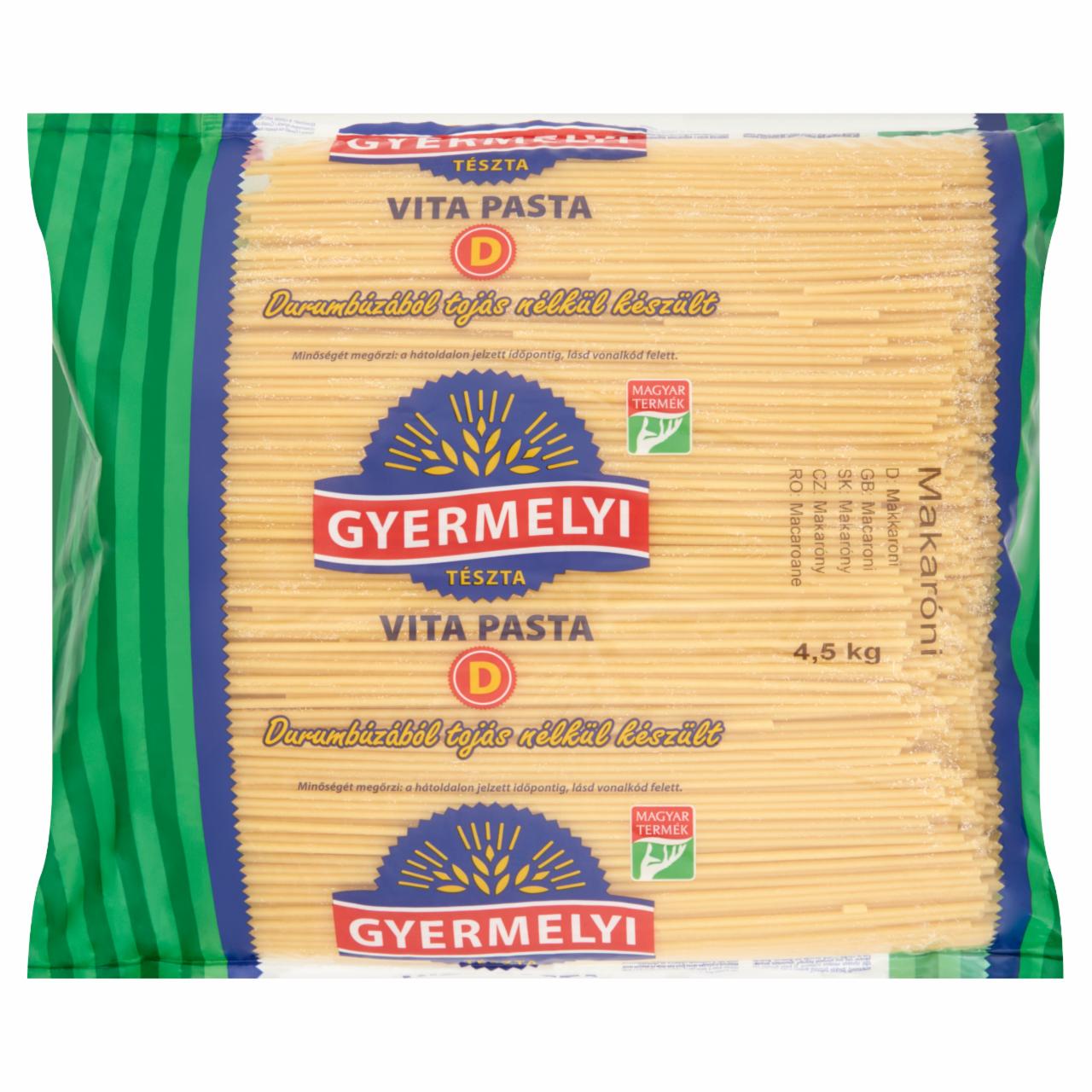 Képek - Gyermelyi Vita Pasta ömlesztett makaróni 2 x 4,5 kg