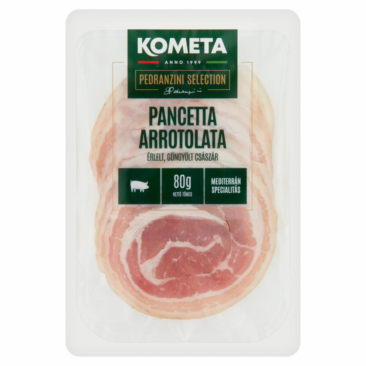 Képek - Kometa Pancetta Arrotolata szeletelt, érlelt göngyölt császár 80 g