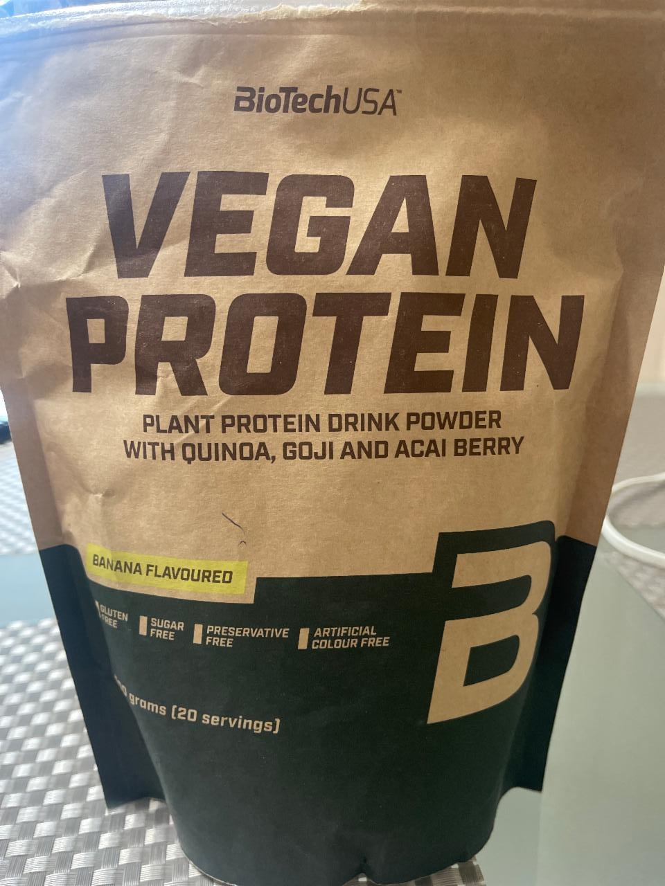 Képek - Vegan protein italpor Banán ízű BioTechUSA