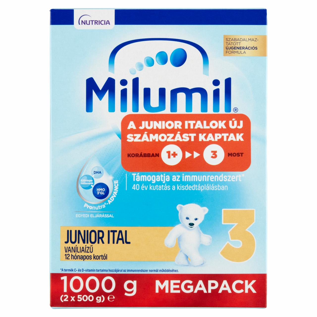 Képek - Milumil Nutri-Biotik 3 Junior vaníliaízű tejalapú italpor 12 hó+ 1000 g