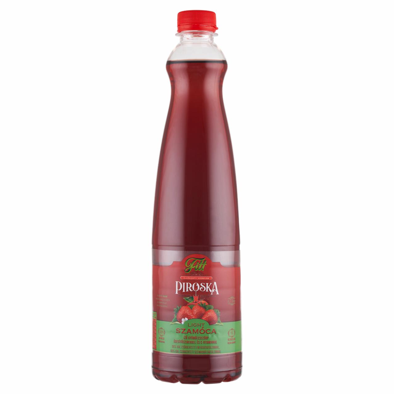 Képek - Piroska Fitt Light szamóca ízű gyümölcsszörp édesítőszerekkel és C-vitaminnal 0,7 l
