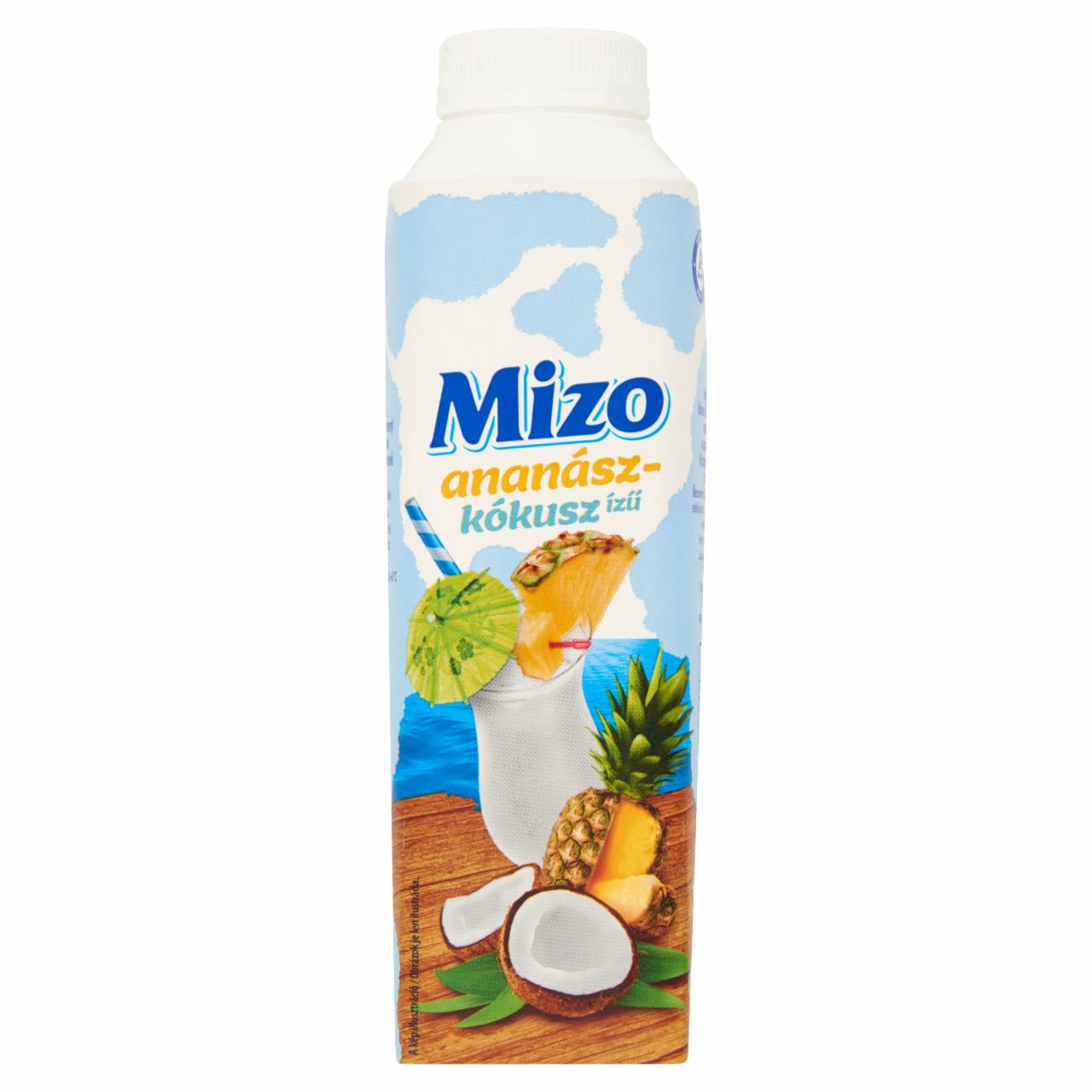 Képek - Mizo ananász-kókusz ízű félzsíros tejkészítmény 450 ml