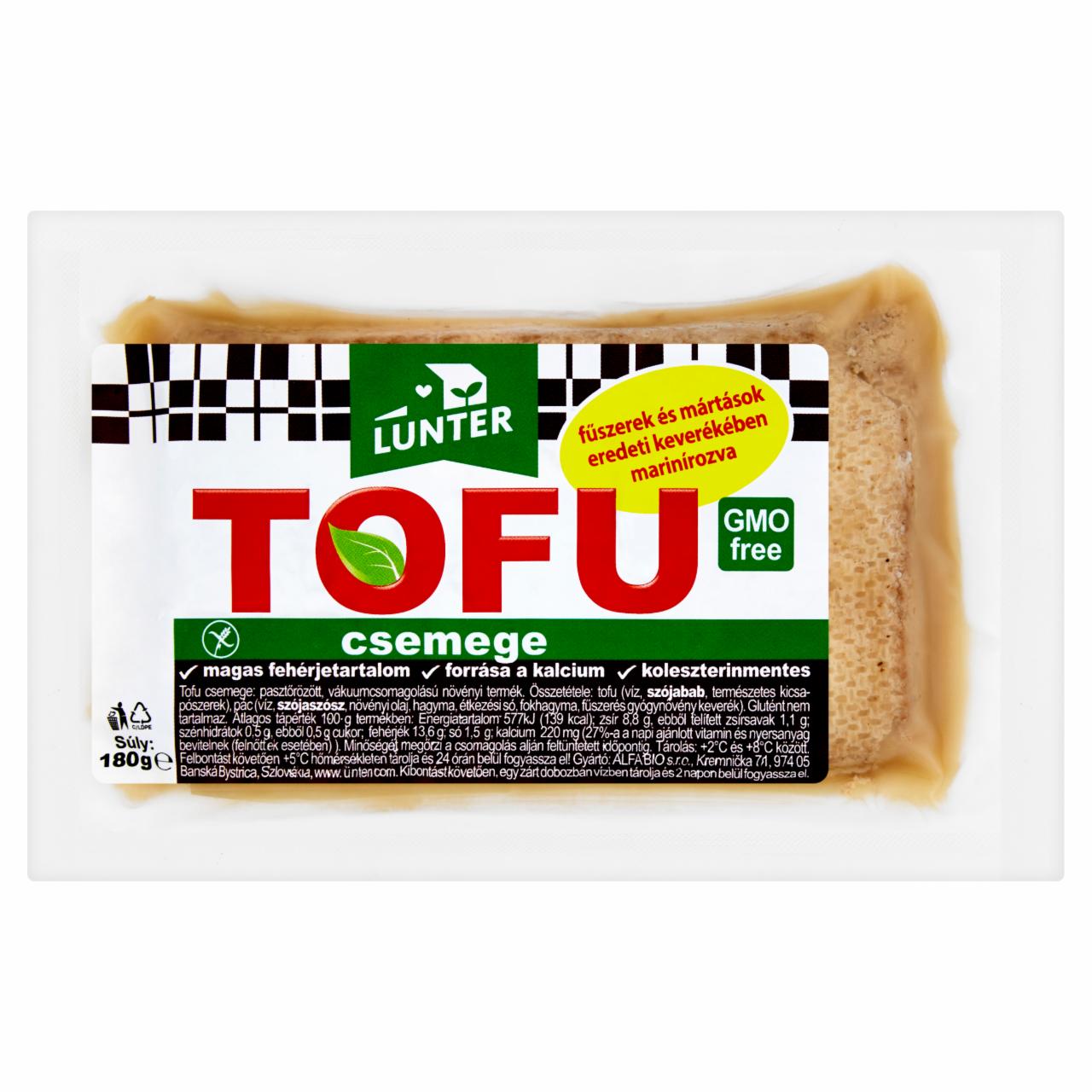 Képek - Lunter gluténmentes csemege tofu 180 g