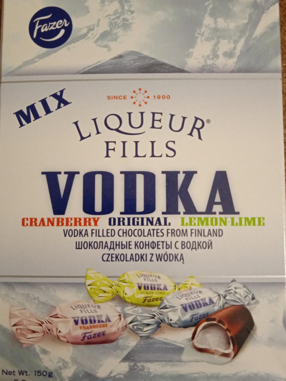 Képek - Fazer Liqueur Fills Vodka csokoládé alkoholos töltelékkel 150 g