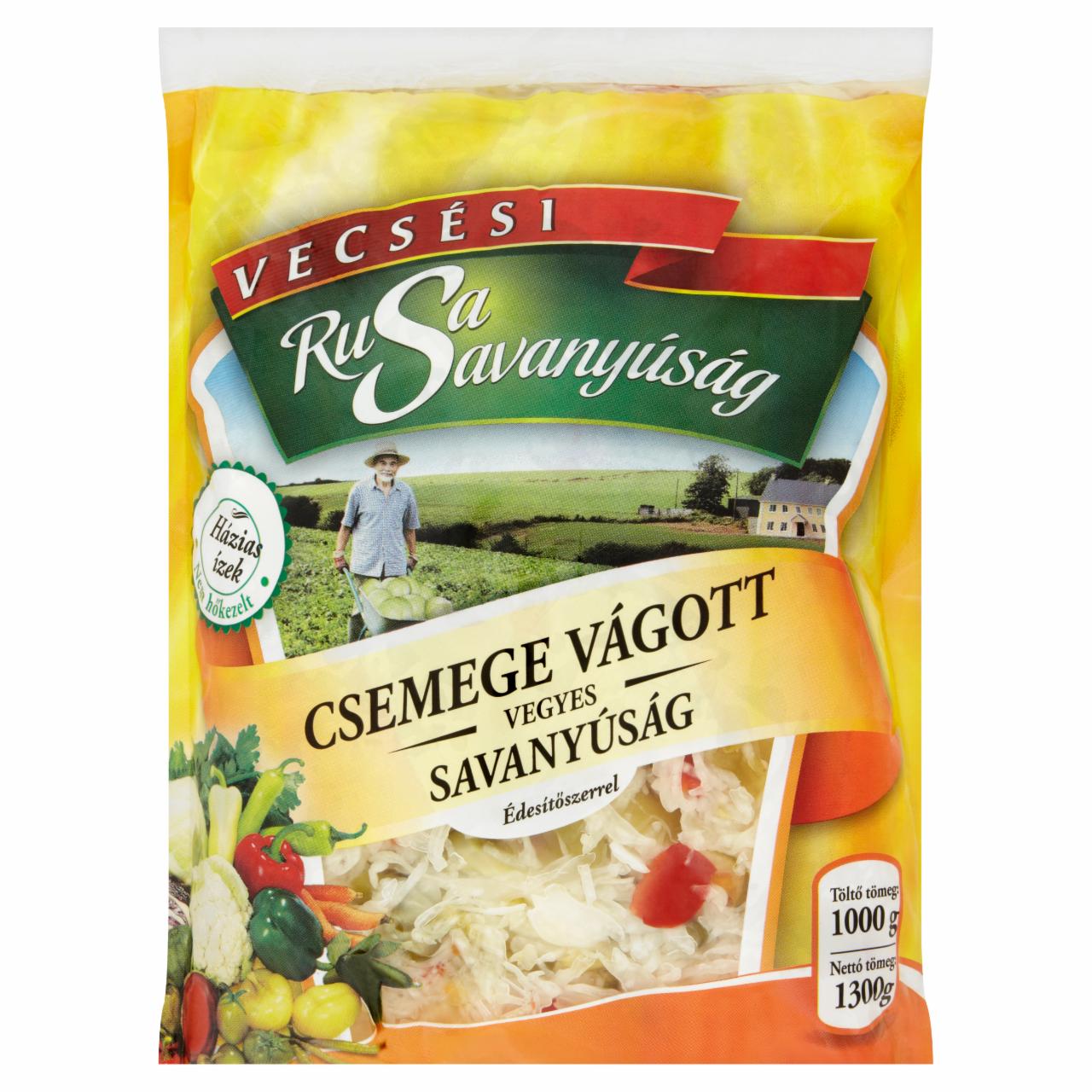 Képek - Rusa Savanyúság csemege vágott vegyes savanyúság édesítőszerrel 1300g