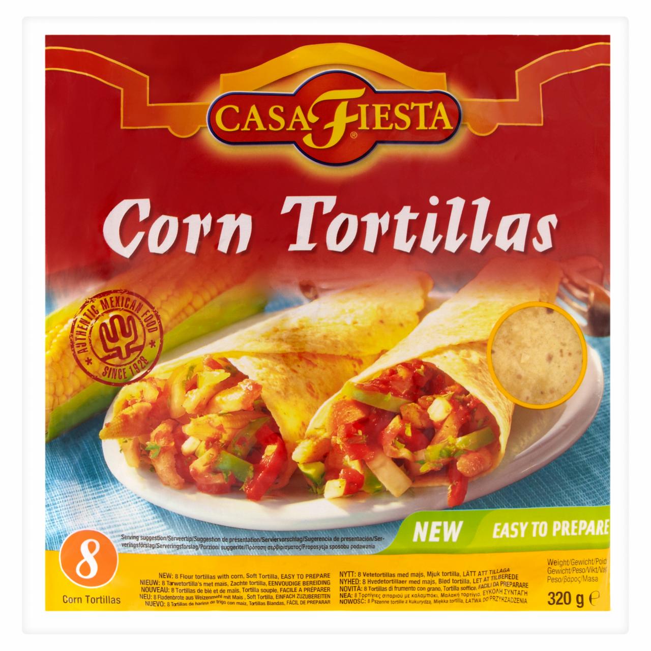 Képek - Casa Fiesta kukoricalisztes tortilla 8 db 320 g
