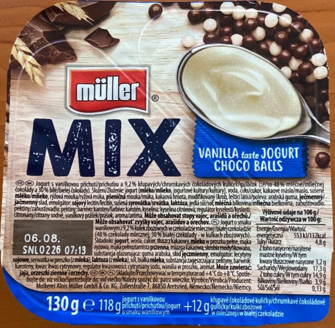Képek - Müller Mix Vanilla Jogurt Choco Balls