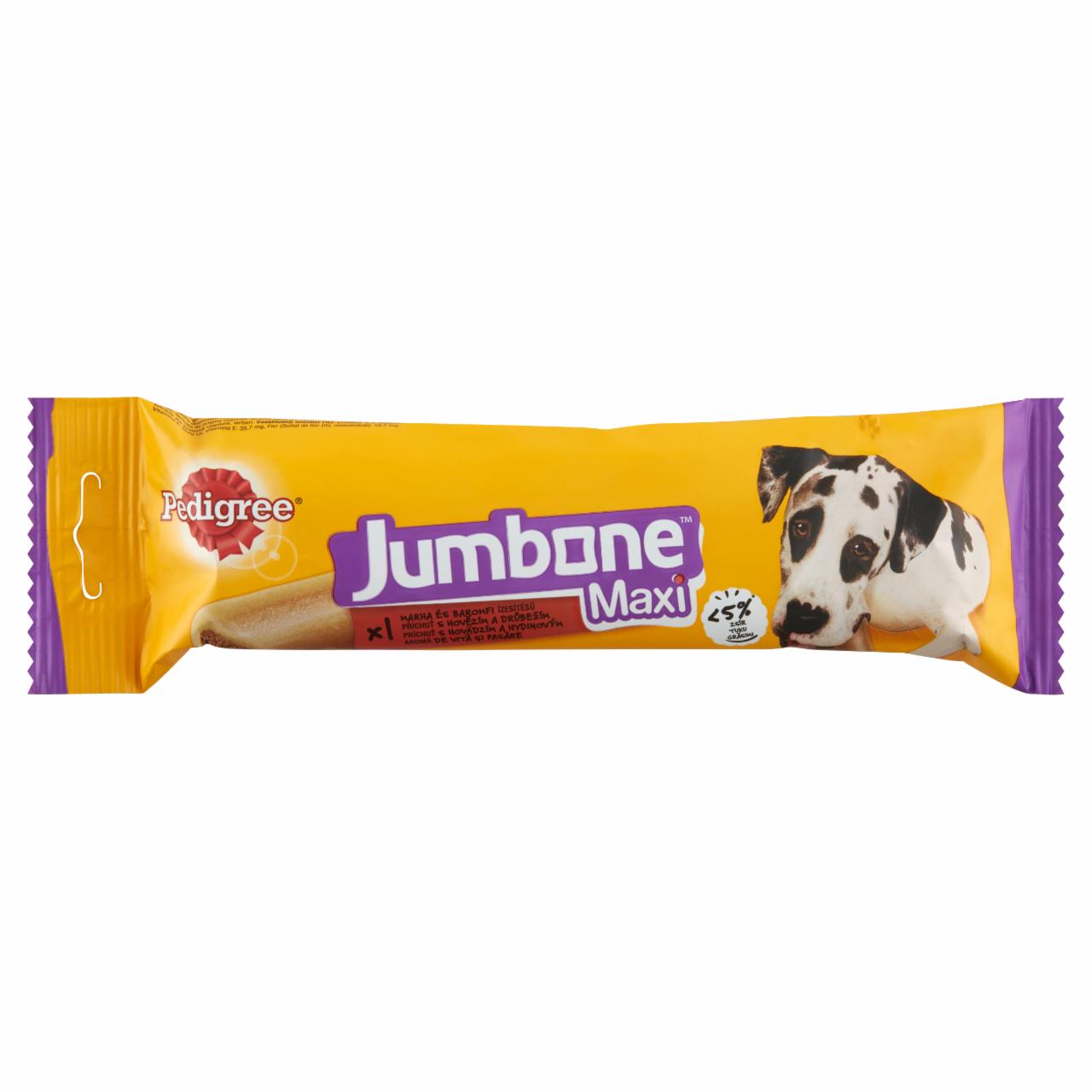 Képek - Pedigree Jumbone Maxi marha és baromfi ízesítésű kiegészítő állateledel felnőtt kutyák számára 180 g