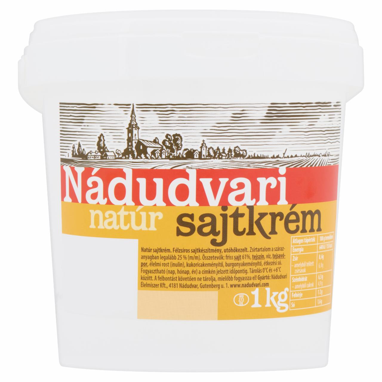 Képek - Nádudvari natúr félzsíros sajtkrém 1 kg