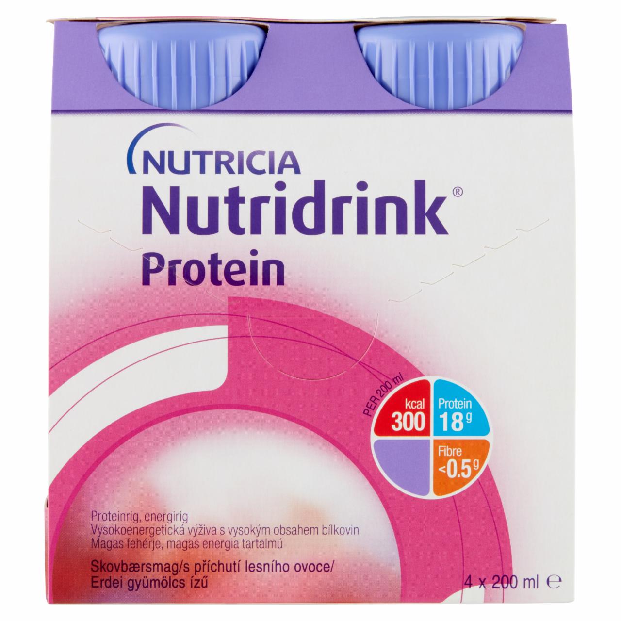 Képek - Nutridrink Protein erdei gyümölcs ízű speciális gyógyászati célra szánt élelmiszer 4 x 200 ml