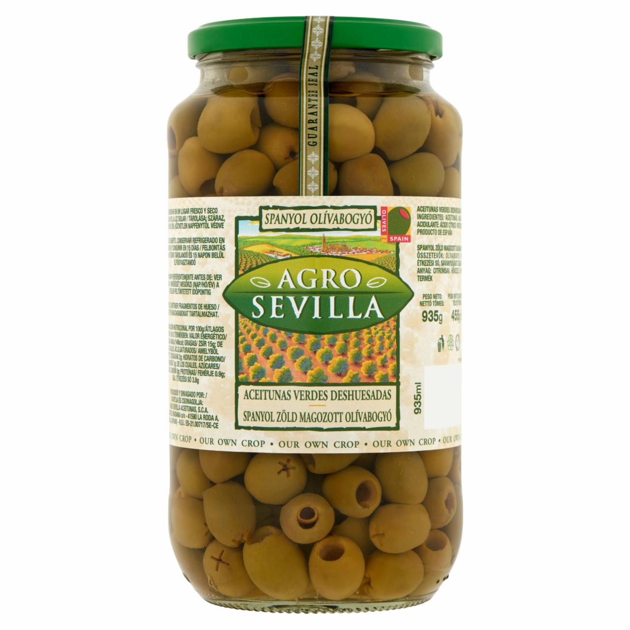 Képek - Agro Sevilla spanyol zöld magozott olívabogyó 935 g