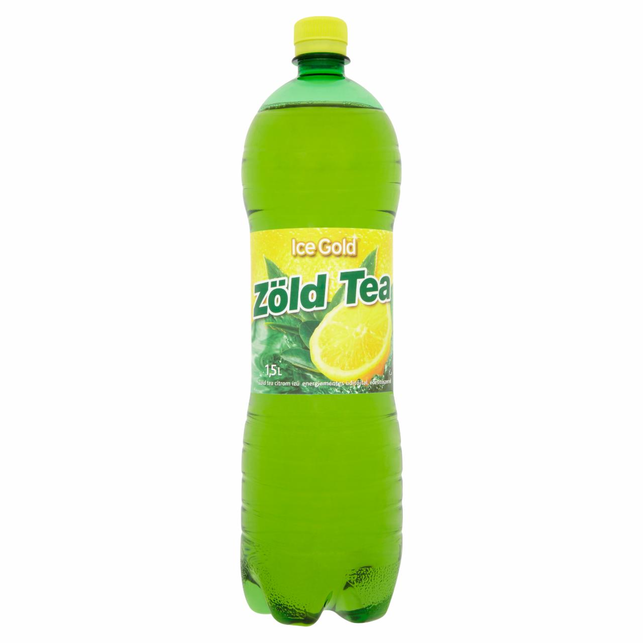 Képek - Ice Gold zöld tea-citrom ízű üdítőital édesítőszerrel 1,5 l
