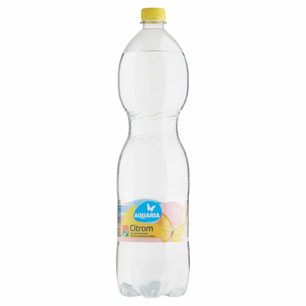 Képek - Aquaria energiamentes citrom ízű szénsavmentes üdítőital édesítőszerekkel, ásványvízből 1,5 l