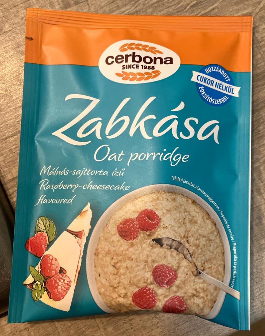Képek - Cerbona málnás-sajttorta ízű zabkása cukor hozzáadása nélkül, édesítőszerrel 50 g