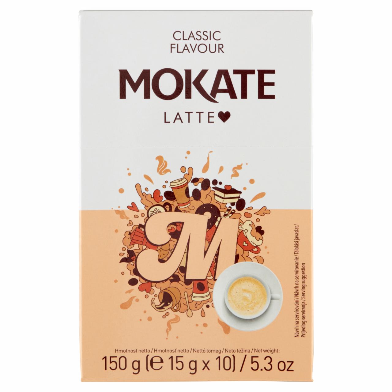 Képek - Mokate Latte Classic instant kávéitalpor 10 x 15 g (150 g)