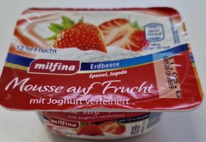 Képek - Mousse auf Frucht erdbeere Milfina