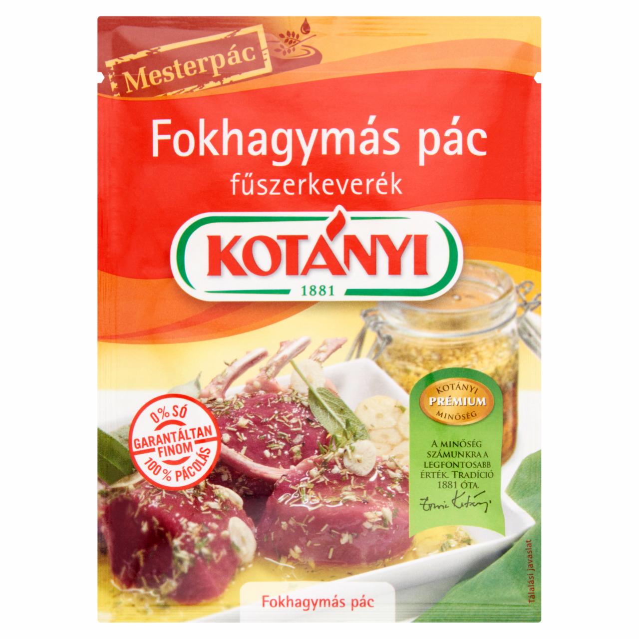 Képek - Kotányi Mesterpác fokhagymás pác fűszerkeverék 30 g