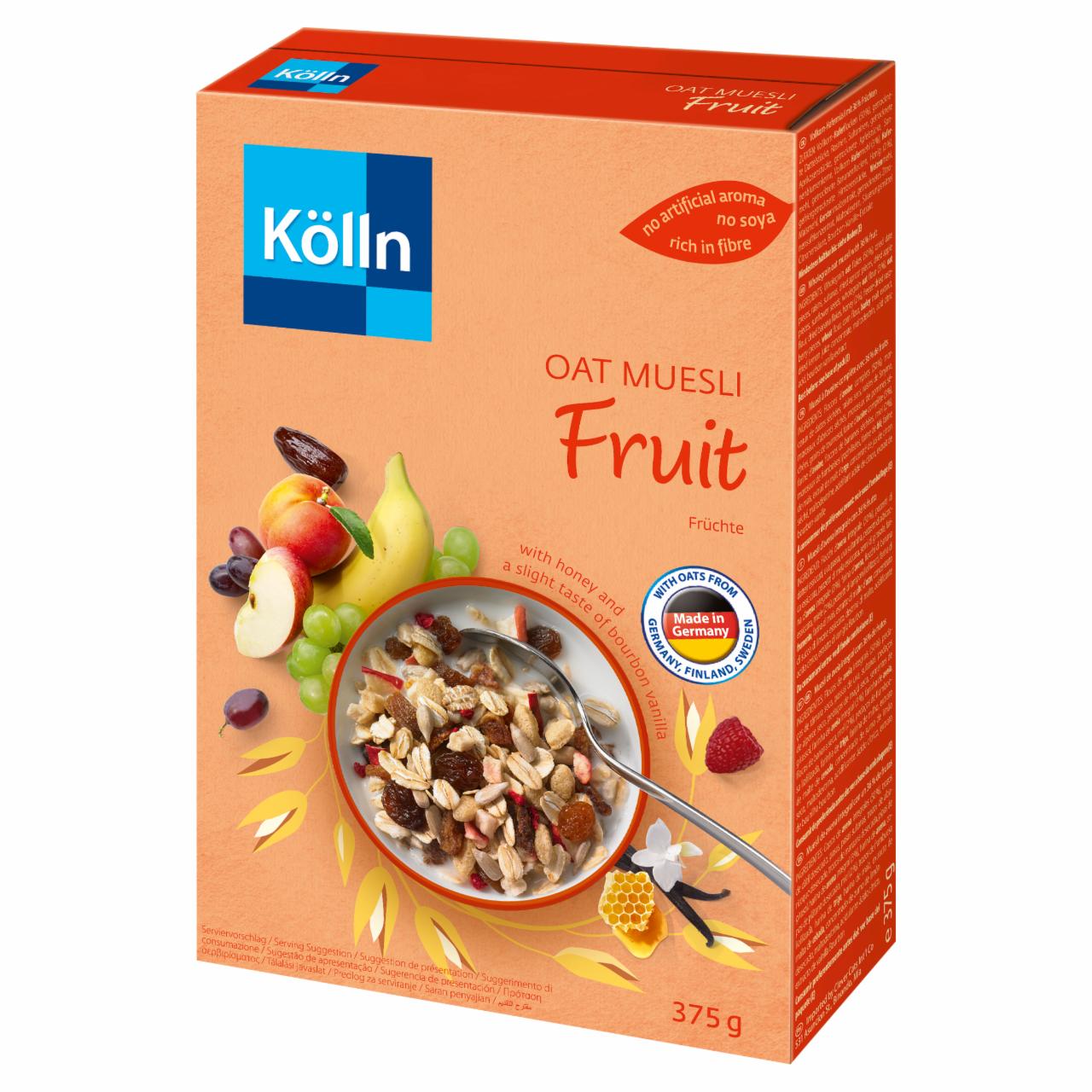 Képek - Kölln teljes kiőrlésű zab müzli gyümölccsel 375 g