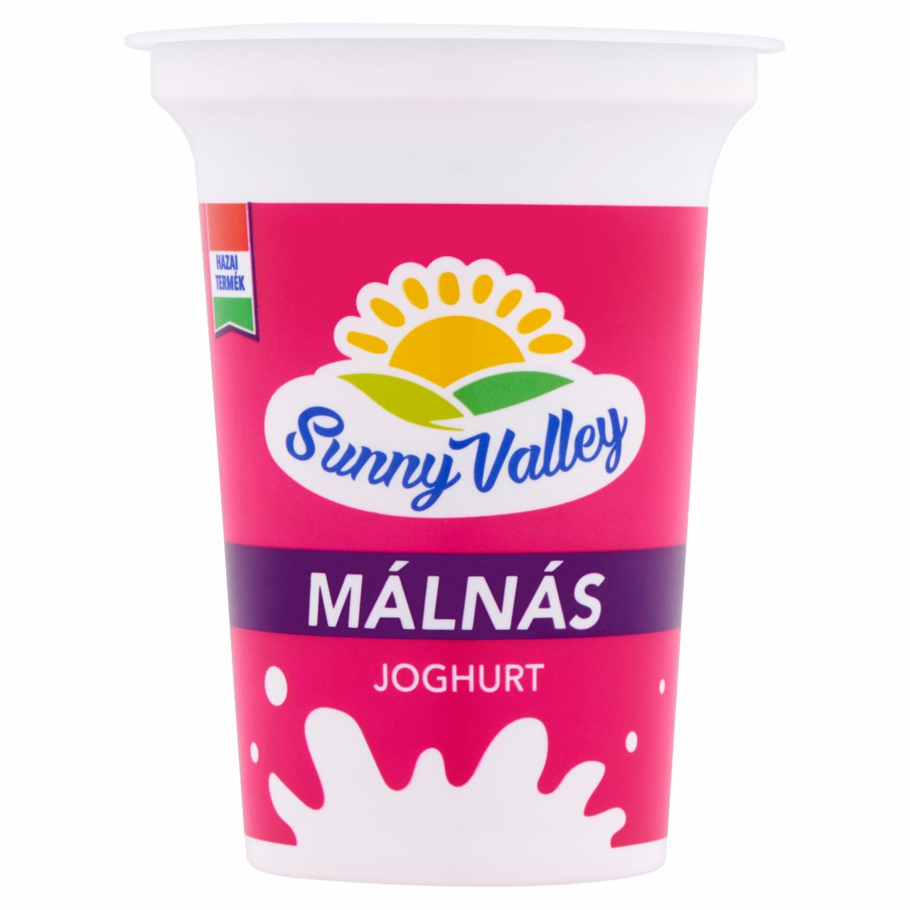 Képek - Sunny Valley élőflórás, zsírszegény málnás joghurt 375 g