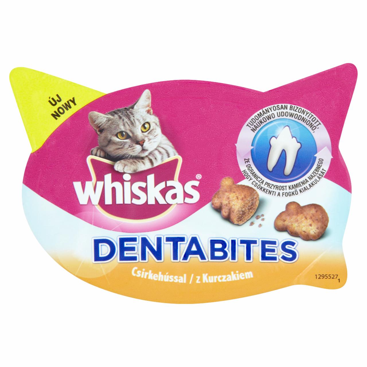 Képek - Whiskas Dentabites kiegészítő állateledel felnőtt macskák számára csirkehússal 40 g