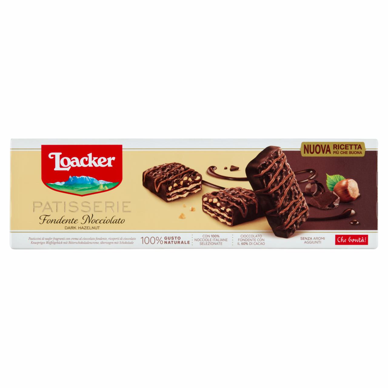 Képek - Loacker Patisserie Dark Hazelnut csokoládékrémmel töltött ostyakülönlegesség 100 g